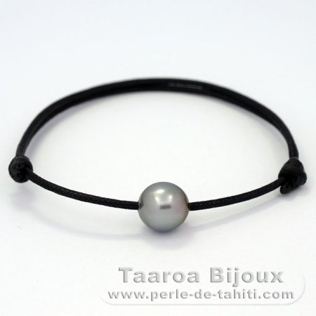 Perles de Tahiti en bracelet élastique