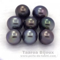 Lote de 8 Perlas de Tahiti Semi-Barrocas C/D de 8 a 8.4 mm