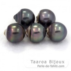 Lote de 5 Perlas de Tahiti Barrocas D de 13 à 13.3 mm