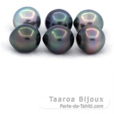 Lote de 6 Perlas de Tahiti Semi-Barrocas B/C de 11.5 a 11.8 mm