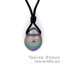 Collar de Algodn y 1 Perla de Tahiti Barroca C 11.1 mm