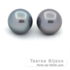 Lote de 2 Perlas de Tahiti Redondas C 11.7 y 11.9 mm