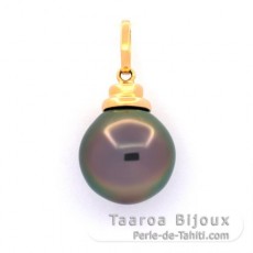 Colgante de Oro 18Kl y 1 Perla de Tahiti Semi-Barroca B 11.7 mm