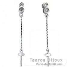 Aretes para perlas de 7.5 a 10 mm - Plata .925