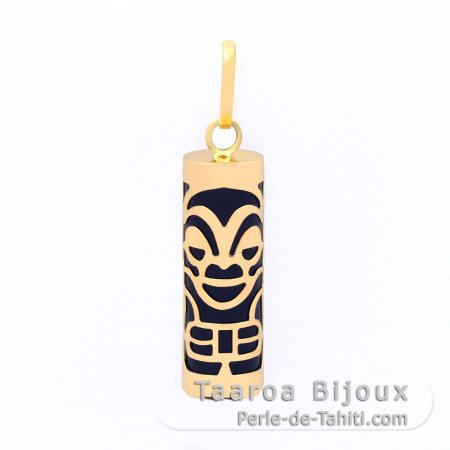 Colgante de Oro 18K y gata Negra  - 17 mm - Salud