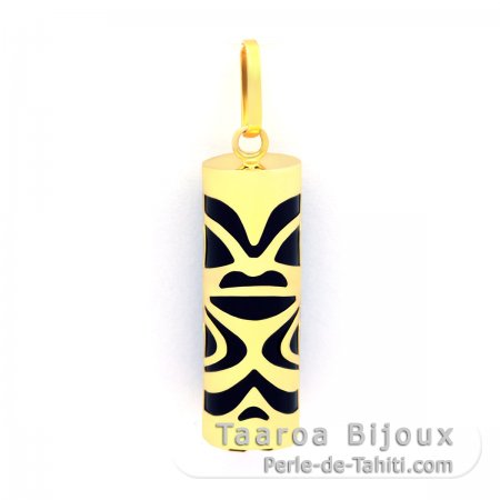 Colgante de Oro 18K y gata Negra  - 21 mm - Oportunidad