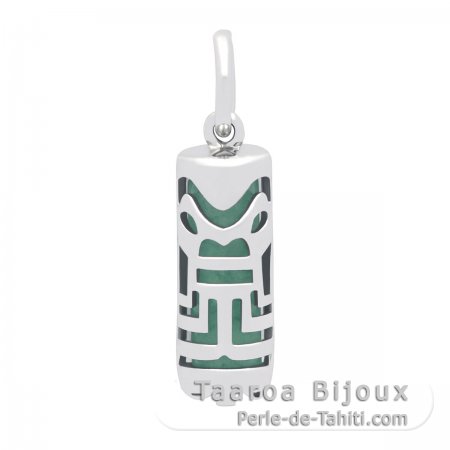 Tiki de Plata y Aventurina - 15 mm - Abundancia