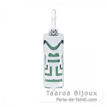 Tiki de Plata y Aventurina - 15 mm - Abundancia