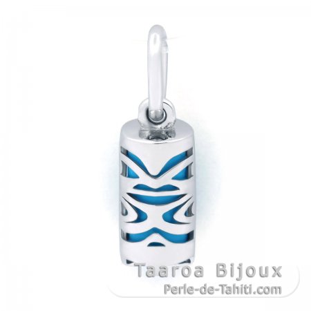 Tiki de Plata y Turquesa - 10 mm - Oportunidad