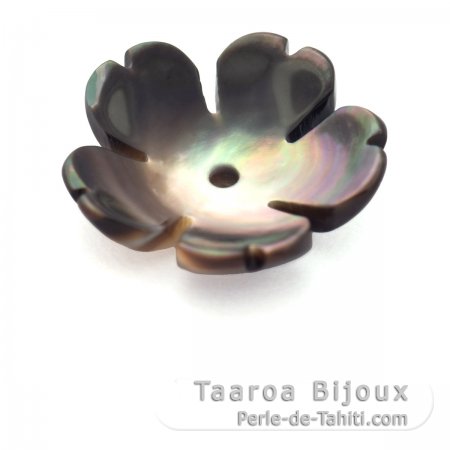 Flor en Nacarado de Tahiti - Dimetro: 12 mm