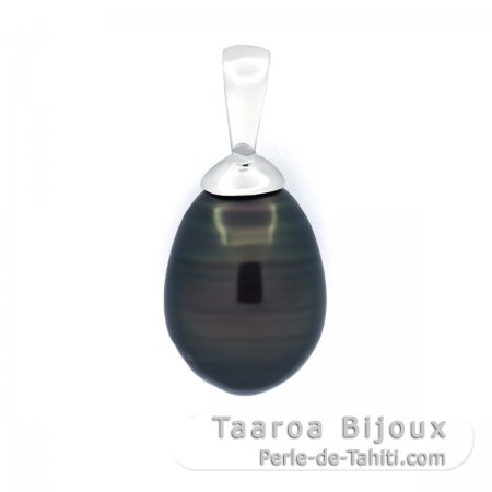 Colgante de Plata y 1 Keishi de Tahiti