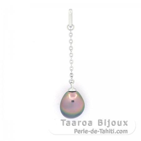 Colgante de Plata y 1 Keishi de Tahiti