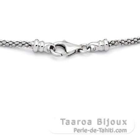 Pulsera de Plata y 1 Perla de Tahiti Redonda C 10.3 mm