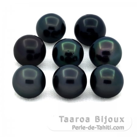 Lote de 8 Perlas de Tahiti Redondas C/D de 7.4 a 7.8 mm