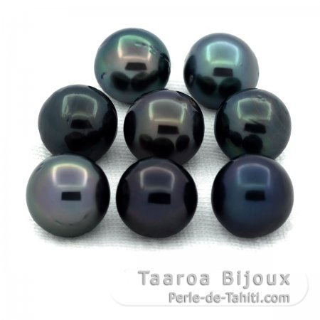 Lote de 8 Perlas de Tahiti Semi-Redondas D de 9 a 9.2 mm