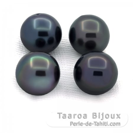 Lote de 4 Perlas de Tahiti Redondas D de 8 a 8.3 mm