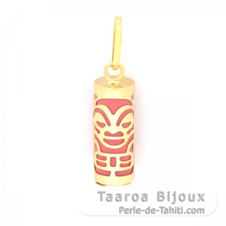 Colgante de Oro 18K y gata Rosa - 12 mm - Salud