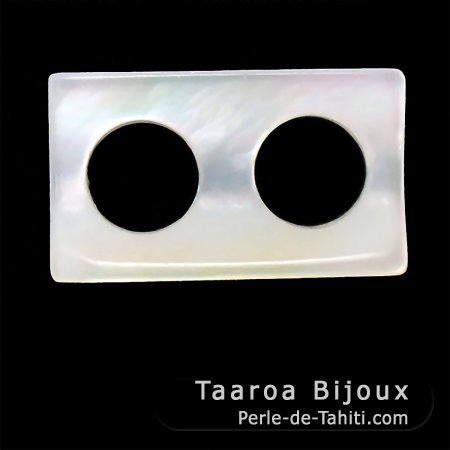 Forma rectngulo en Nacarado - 14 x 8 x 3.5 mm