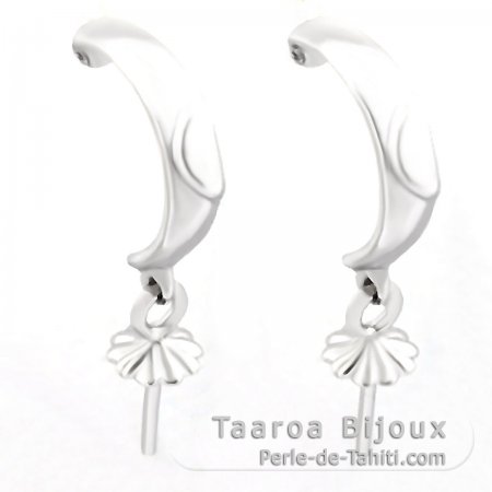 Aretes para perlas de 8 a 11 mm - Plata .925