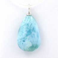 Colgante de Plata y 1 Larimar - 18 x 11.6 x 6.2 mm - 2 gr