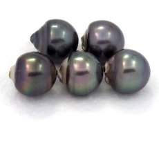Lote de 5 Perlas de Tahiti Barrocas D de 13  13.3 mm
