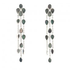 Aretes de Plata y nacarado de Tahiti