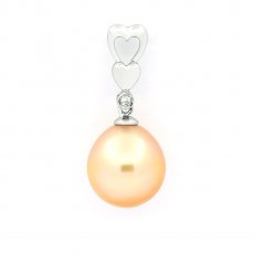 Colgante de Plata y 1 Perla de Australia Semi-Barroca B/C 11 mm