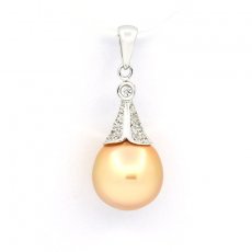 Colgante de Plata y 1 Perla de Australia Semi-Barroca B 10.3 mm