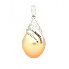 Colgante de Plata y 1 Perla de Australia Semi-Barroca B/C 12.1 mm