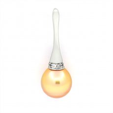Colgante de Plata y 1 Perla de Australia Semi-Barroca B 10.7 mm