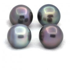 Lote de 4 Perlas de Tahiti Semi-Barrocas C de 12.2 a 12.4 mm