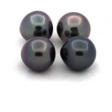 Lote de 4 Perlas de Tahiti Semi-Barrocas B de 11 a 11.3 mm