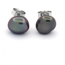 Aretes de Plata y 2 Keishis de Tahiti