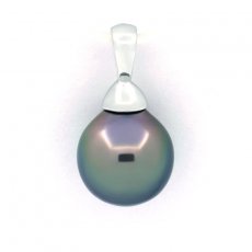 Colgante de Plata y 1 Perla de Tahiti Semi-Barroca A/B 9.4 mm