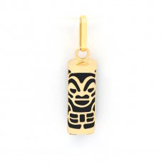 Colgante de Oro 18K y gata Negra  - 12 mm - Salud