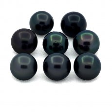 Lote de 8 Perlas de Tahiti Redondas C/D de 7.4 a 7.8 mm