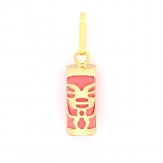 Colgante de Oro 18K y gata Rosa - 10 mm - Mana