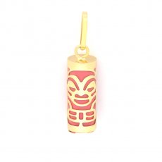 Colgante de Oro 18K y gata Rosa - 12 mm - Salud