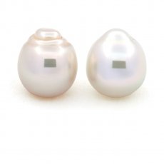Lote de 2 Perlas Australianas Semi-Barrocas C de 11.4 mm