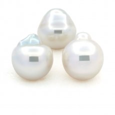 Lote de 3 Perlas Australianas Barrocas D de 14.3 mm