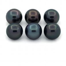 Lote de 6 Perlas de Tahiti Redondas D de 8.5 a 8.8 mm