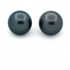 Lote de 2 Perlas de Tahiti Semi-Redondas D de 10.2 mm