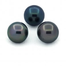 Lote de 3 Perlas de Tahiti Redondas D de 10 a 10.3 mm