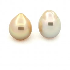 Lote de 2 Perlas Australianas Semi-Barrocas C de 11.4 a 11.5 mm