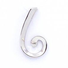 Colgante de Plata Rodiada para 1 Perla de 8 a 11 mm