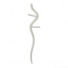 Colgante de Plata Rodiada para 2 Perlas de 6 a 10 mm