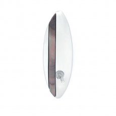 Colgante de Plata Rodiada para 1 Perla de 6 a 10 mm