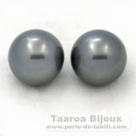 Lote de 2 Perlas de Tahiti Redondas C 12.5 mm