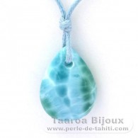 Collar de Algodn y 1 Larimar - 23.3 x 17.5 x 7.8 mm - 4.55 gr