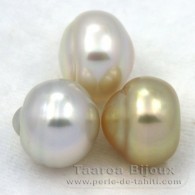 Lote de 3 Perlas de Australia Anilladas C de 13 a 13.9 mm